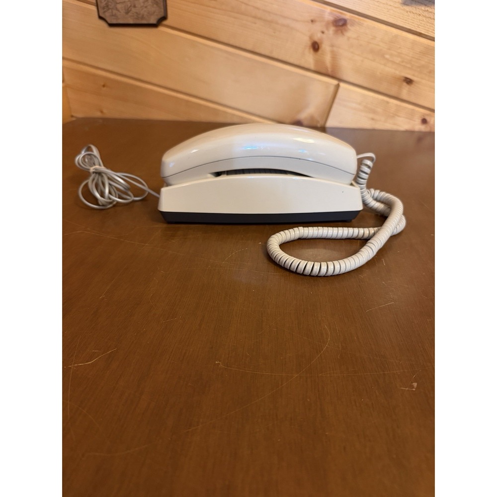 Vintage ITT Off-white Trimline Wall or Desk Phone Push Button Telephone